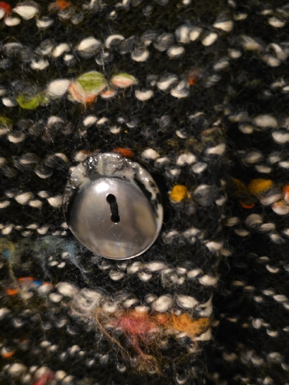 Coldwater Creek Black Multicolor Knit Button-Down Jacket - Picture 8 of 9